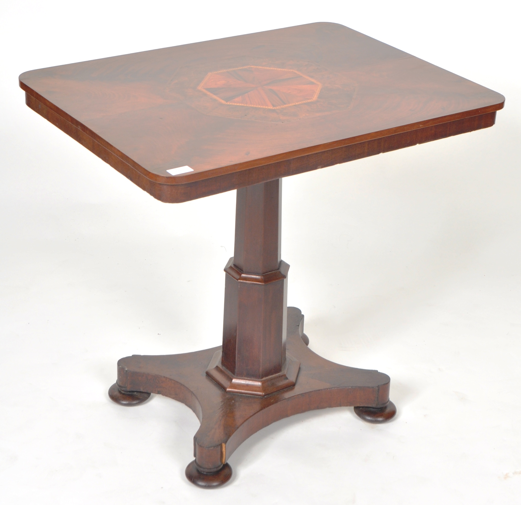 REGENCY TILT TOP SIDE TABLE IN MAHOGANY & SPECIMEN VENEER - Image 2 of 6