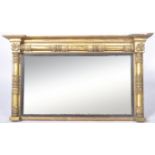 19TH CENTURY VICTORIAN OVERMANTEL MIRROR