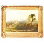 19TH CENTURY VICTORIAN OIL ON CANVAS LANDSCAPE