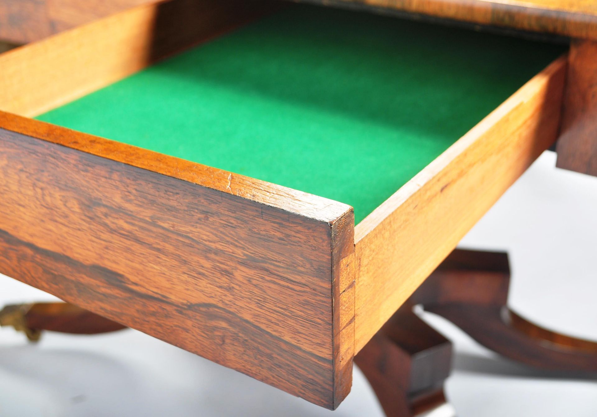 19TH CENTURY REGENCY PERIOD ROSEWOOD SOFA TABLE - Image 8 of 8