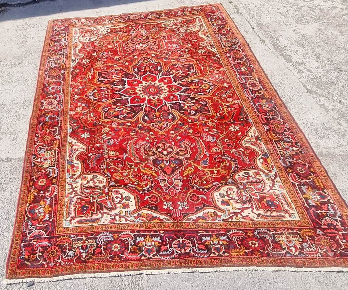 LARGE PERSIAN HERIZ FLOOR CARPET RUG - Image 6 of 6