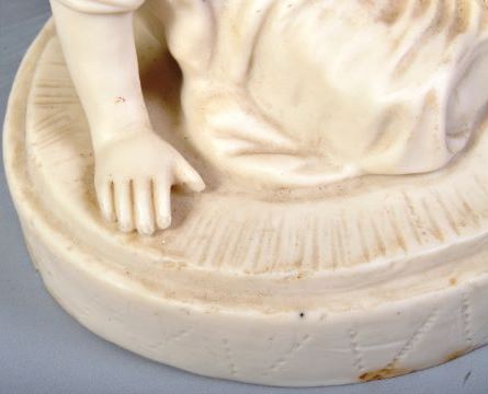 19TH CENTURY PARIAN WARE FIGURE OF A YOUNG CHILD - Image 3 of 6