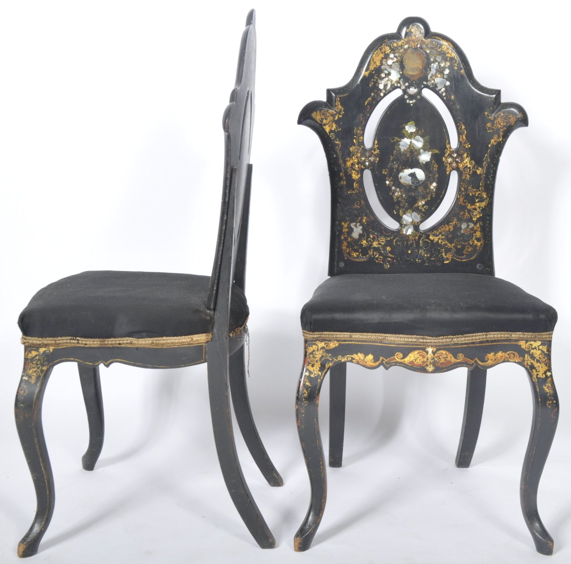 MATCHING SET OF FOUR 19TH CENTURY CHINOISERIE DINING CHAIRS - Image 8 of 8