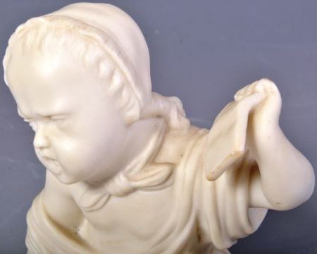 19TH CENTURY PARIAN WARE FIGURE OF A YOUNG CHILD - Image 5 of 6