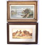 PAIR OF WATERCOLOURS DEPICTING COUNTRYSIDE SCENES