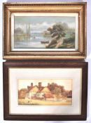 PAIR OF WATERCOLOURS DEPICTING COUNTRYSIDE SCENES