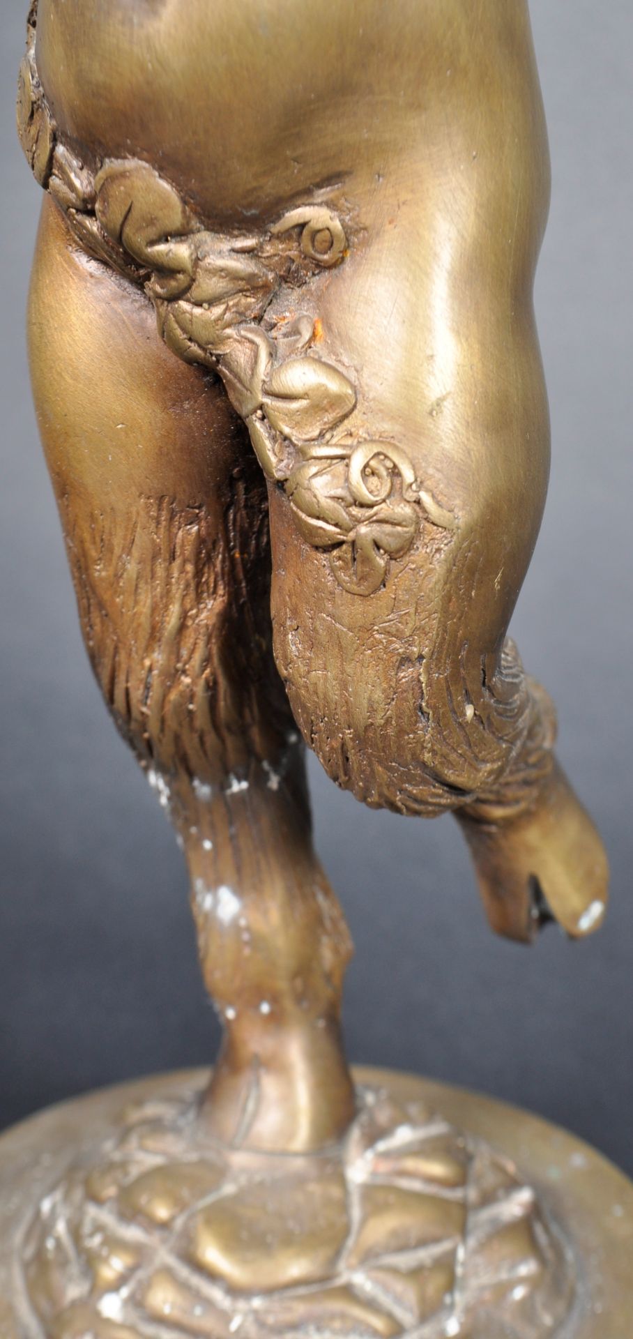 FRENCH BRONZE FIGURINE OF A CHILD SATYR - Image 4 of 7