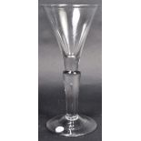 18TH CENTURY QUEEN ANNE BALUSTER WINE DRINKING GLASS