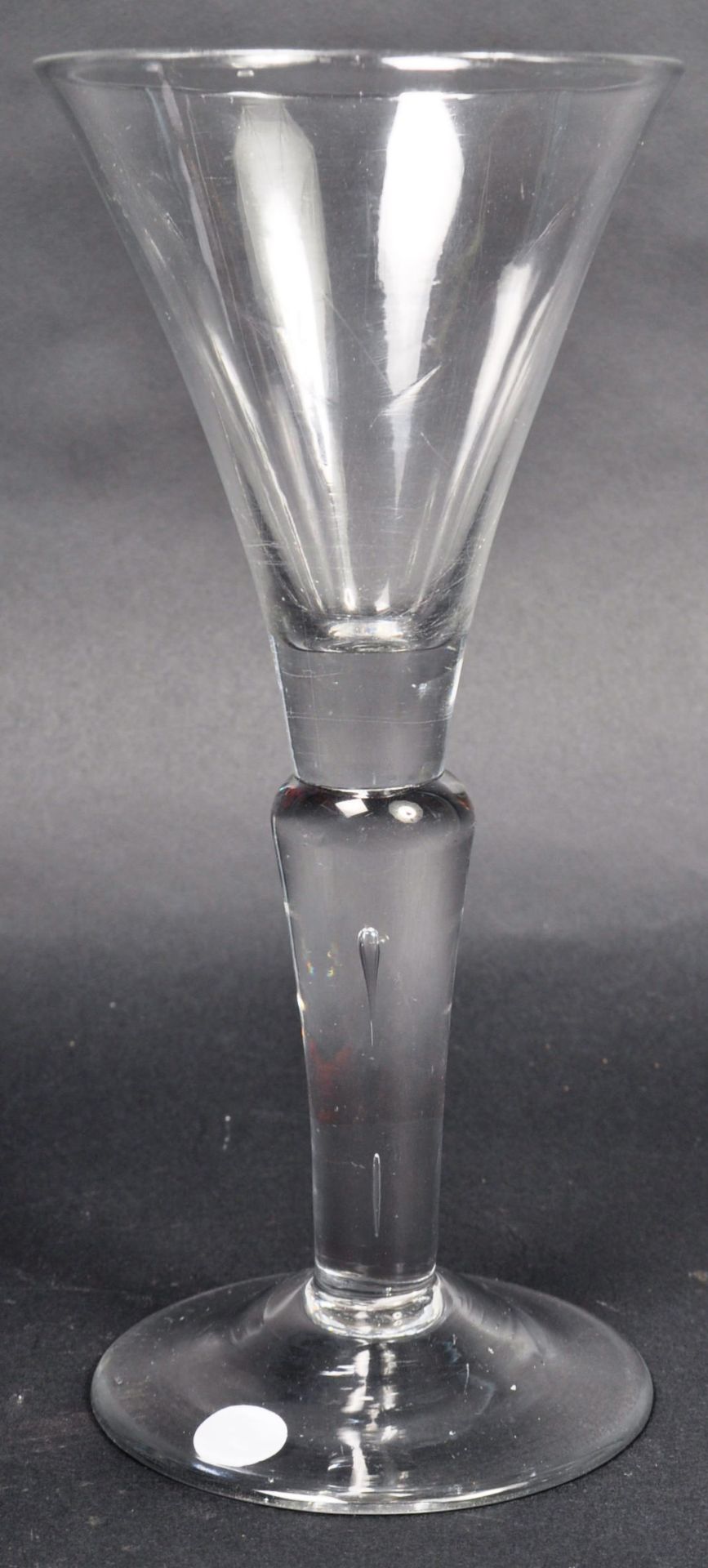 18TH CENTURY QUEEN ANNE BALUSTER WINE DRINKING GLASS