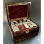 19TH CENTURY COROMANDEL WOOD VANITY TRAVEL BOX