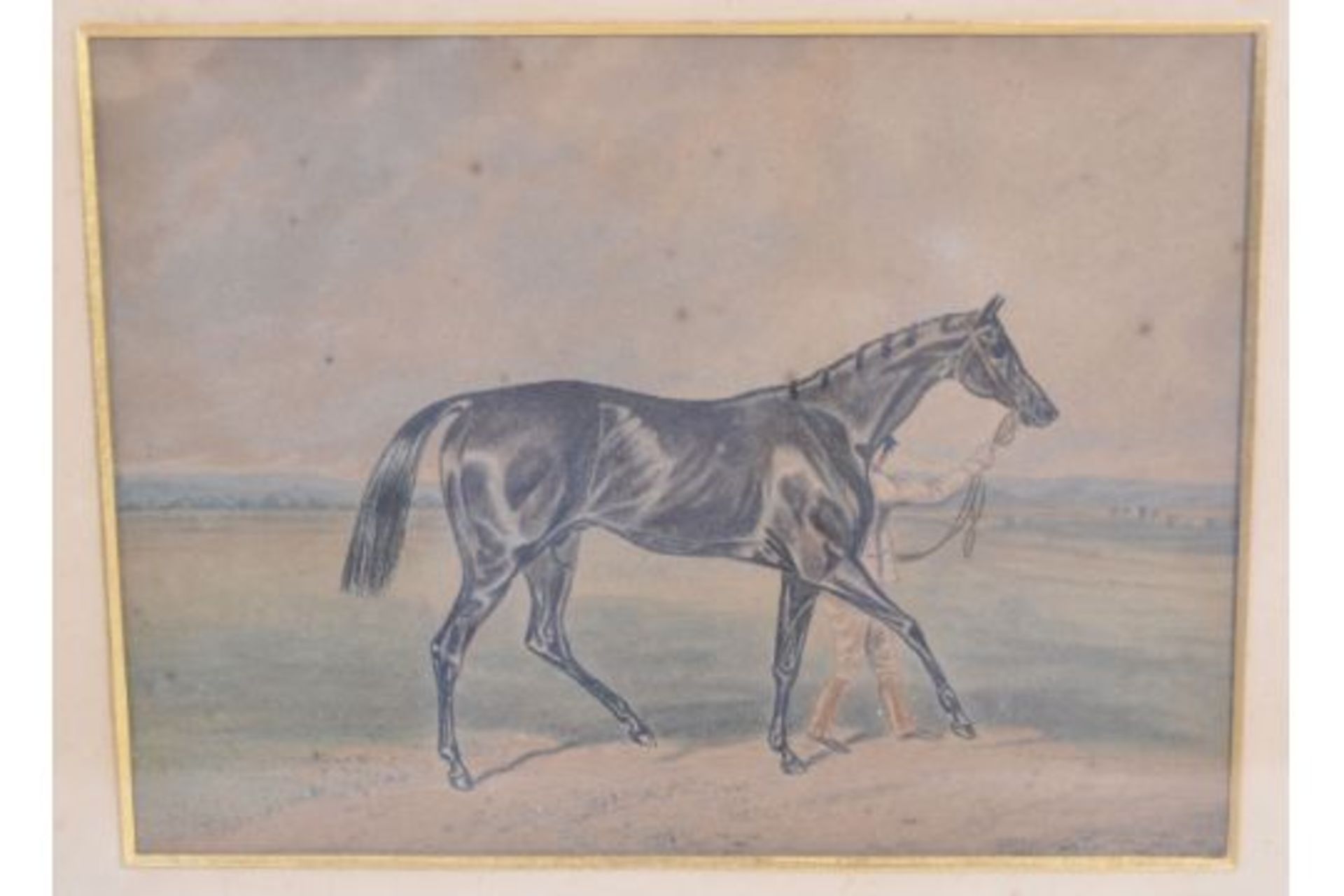 PAIR OF EARLY 20TH CENTURY HORSE RACING PAINTINGS - Bild 3 aus 4