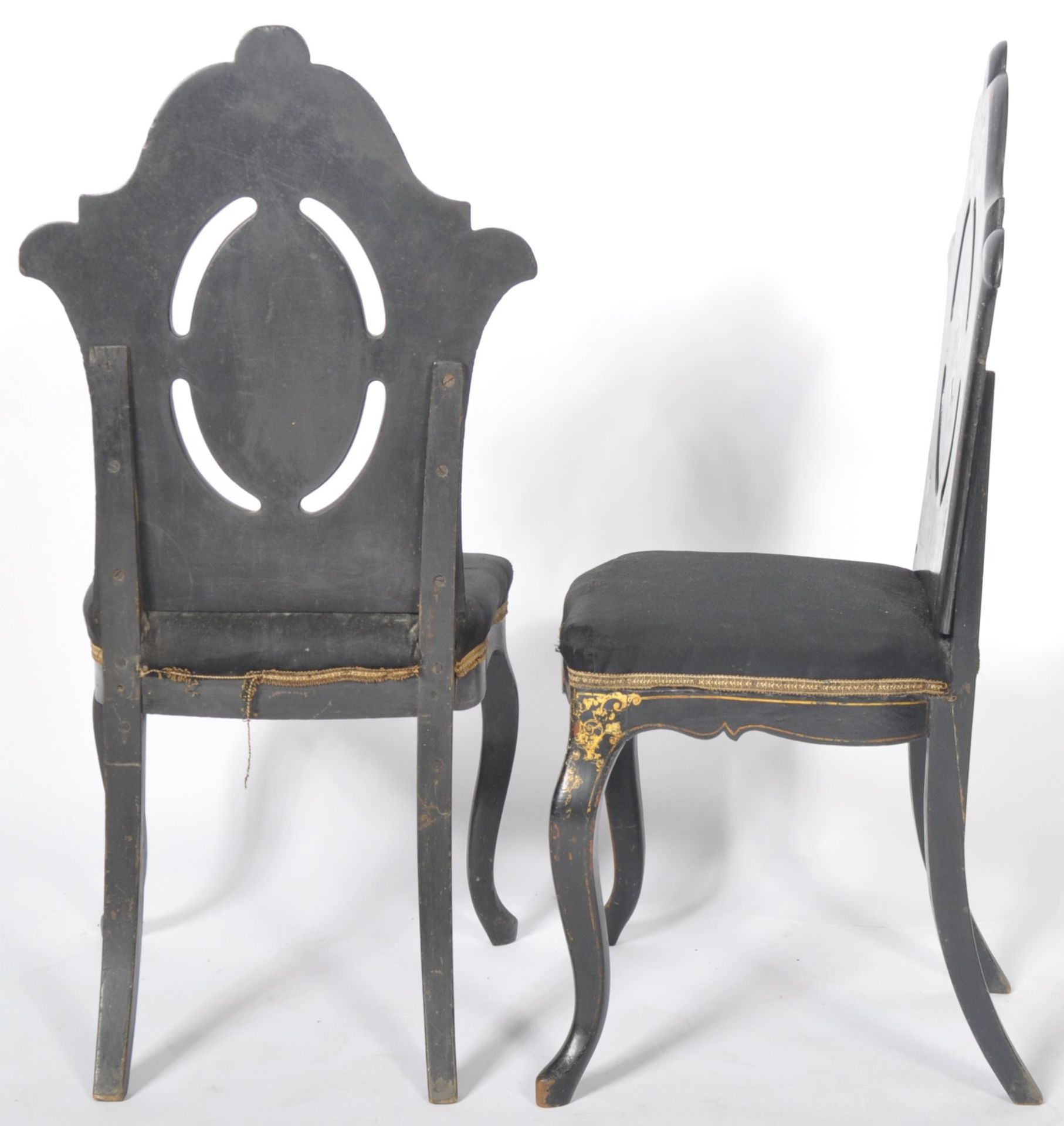 MATCHING SET OF FOUR 19TH CENTURY CHINOISERIE DINING CHAIRS - Image 7 of 8