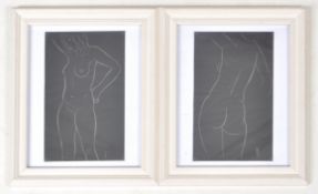 ERIC GILL (1882-1940) - 25 NUDES - TWO WOOD ENGRAVINGS