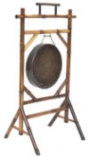 19TH CENTURY CHINESE BAMBOO TEMPLE GONG / DINNER GONG