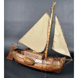 20TH CENTURY DUTCH HANDMADE SCRATCH BUILT MODEL BOAT