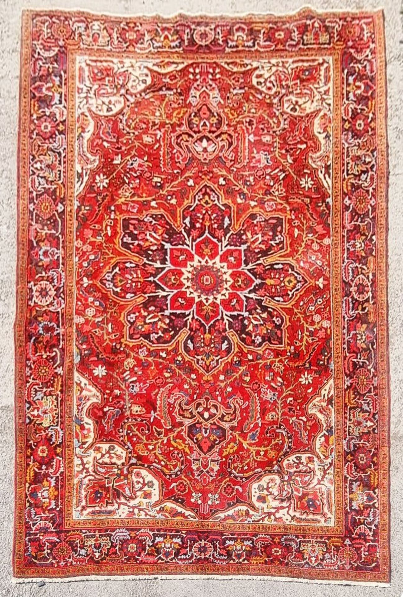 LARGE PERSIAN HERIZ FLOOR CARPET RUG - Image 5 of 6