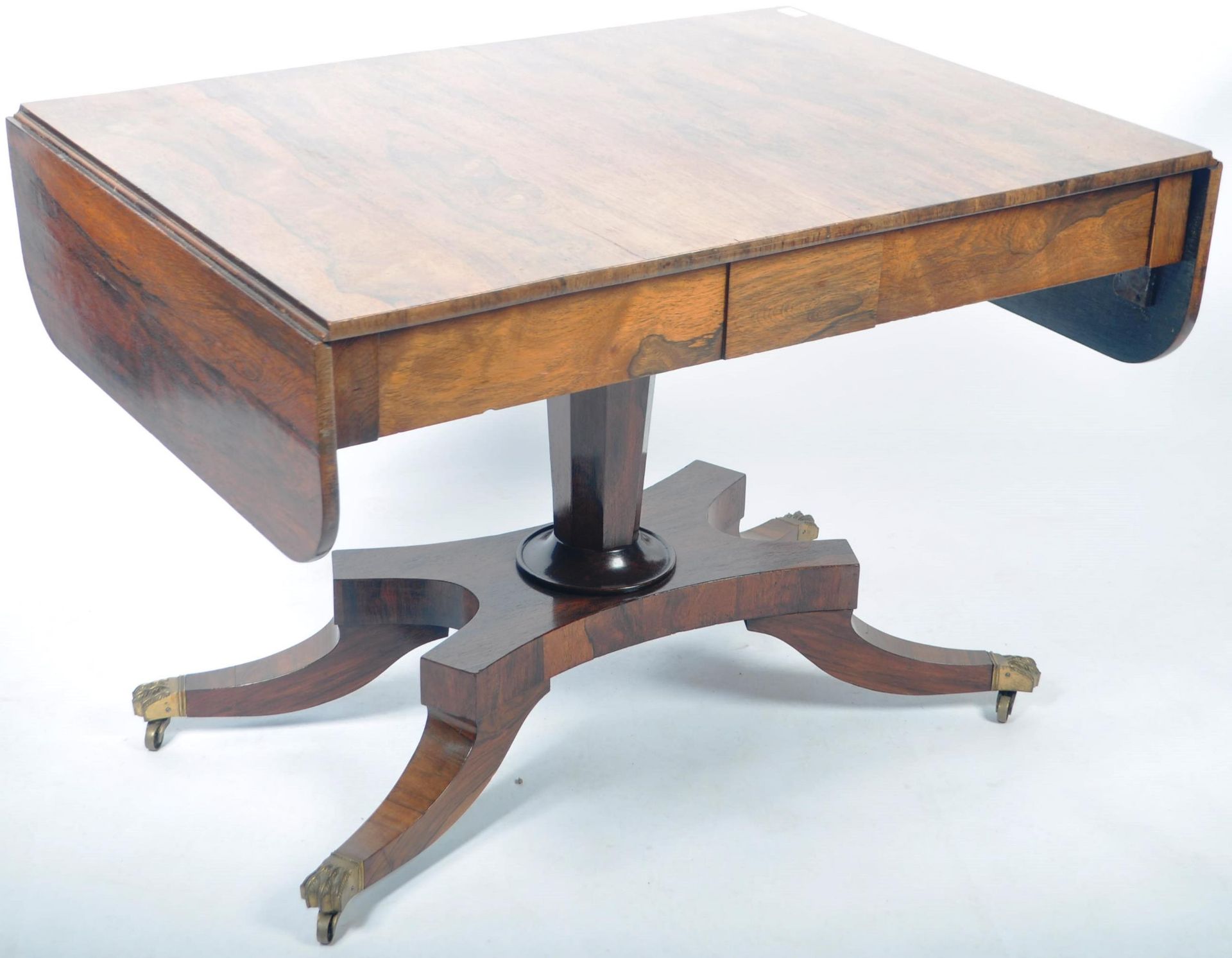 19TH CENTURY REGENCY PERIOD ROSEWOOD SOFA TABLE - Image 2 of 8