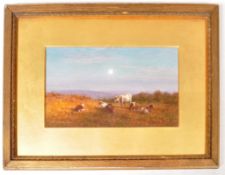 19TH CENTURY HIGHLAND CATTLE OIL ON BOARD PAINTING