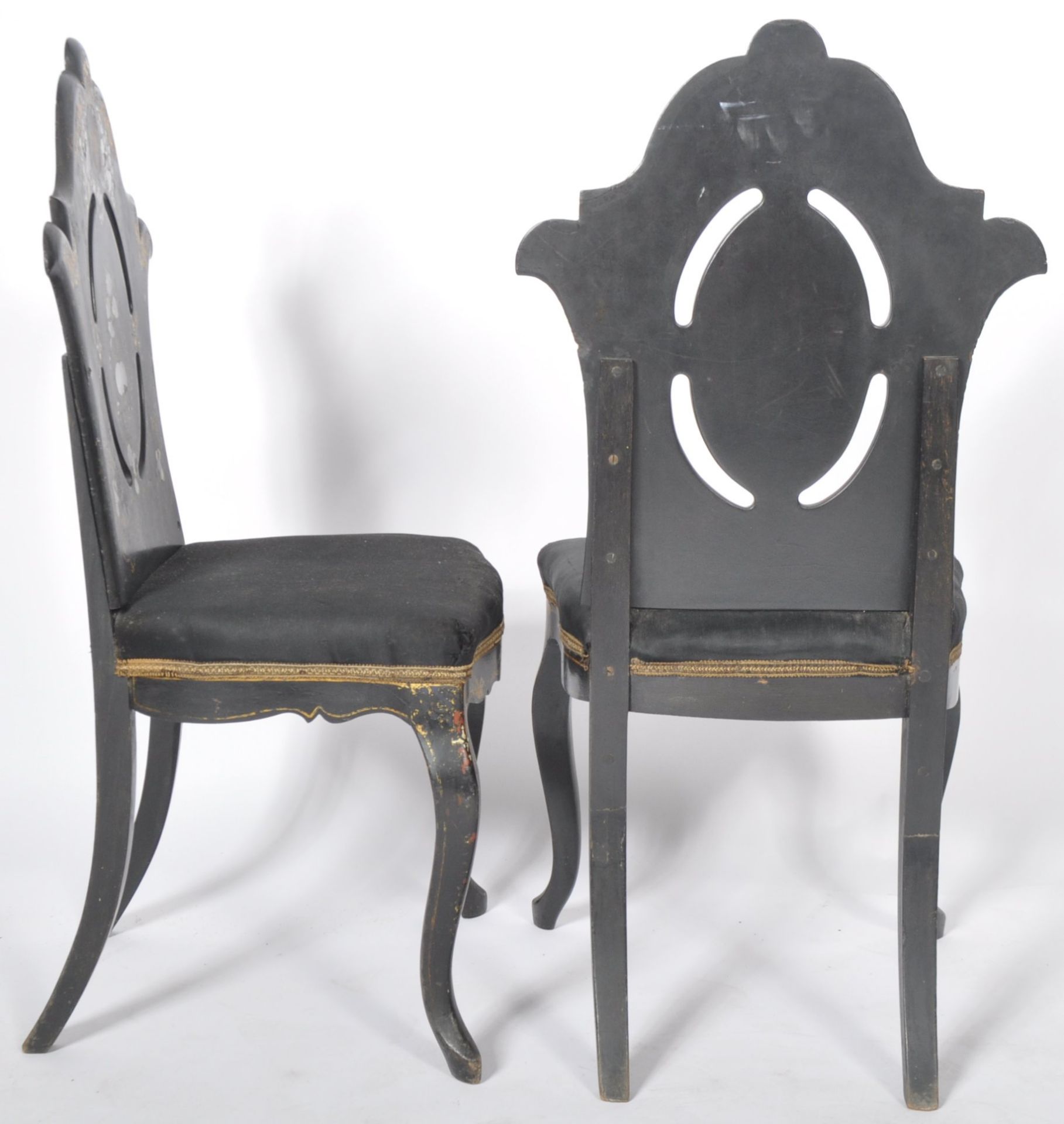 MATCHING SET OF FOUR 19TH CENTURY CHINOISERIE DINING CHAIRS - Image 6 of 8