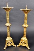 PAIR OF 19TH CENTURY FRENCH GILT BRONZE CANDLESTICKS
