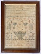 19TH CENTURY SARN PIER CHILD'S SAMPLER