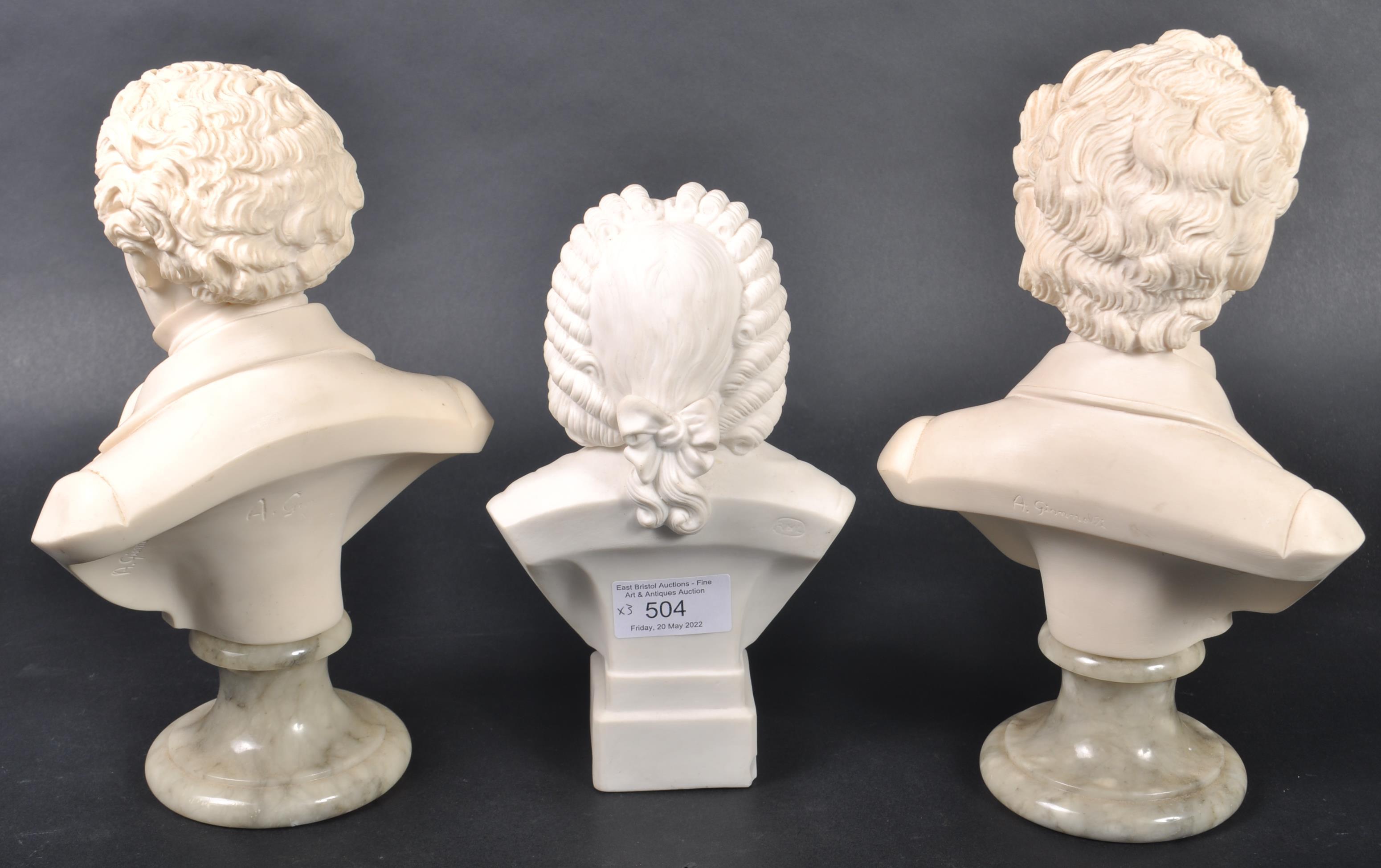 GROUP OF THREE BUSTS DEPICTING FAMOUS COMPOSERS - Image 6 of 9