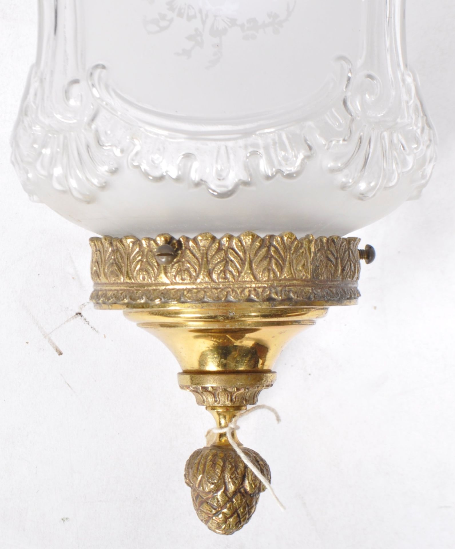 20TH CENTURY EDWARDIAN ETCHED GLASS CEILING LIGHT - Image 5 of 5