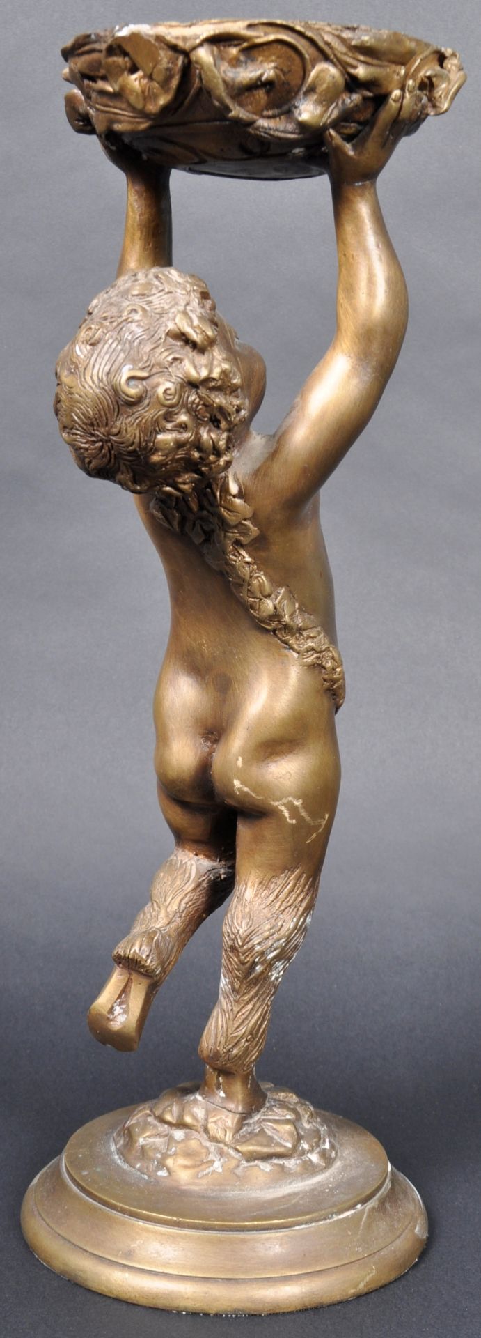 FRENCH BRONZE FIGURINE OF A CHILD SATYR - Image 6 of 7