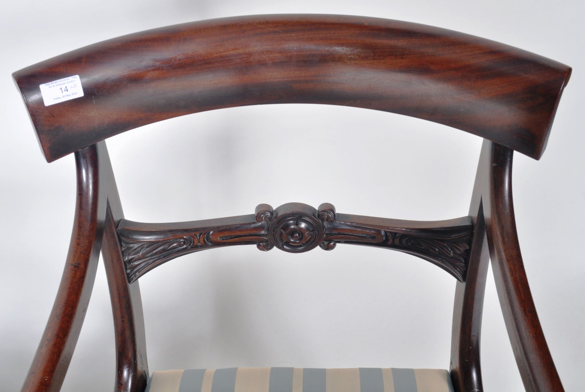 PAIR OF REGENCY MAHOGANY GILLOW MANNER ARMCHAIRS - Image 3 of 8