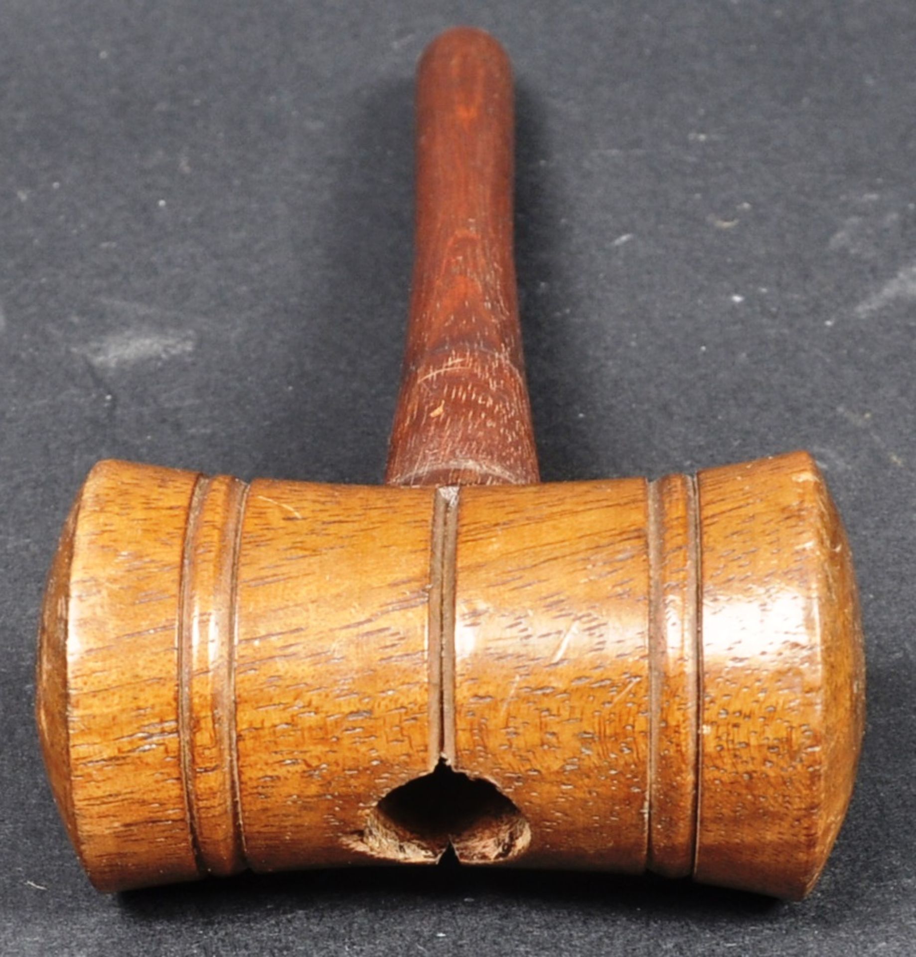 19TH CENTURY TURNED WOODEN TRUNCHEON AND GAVELS - Image 8 of 9