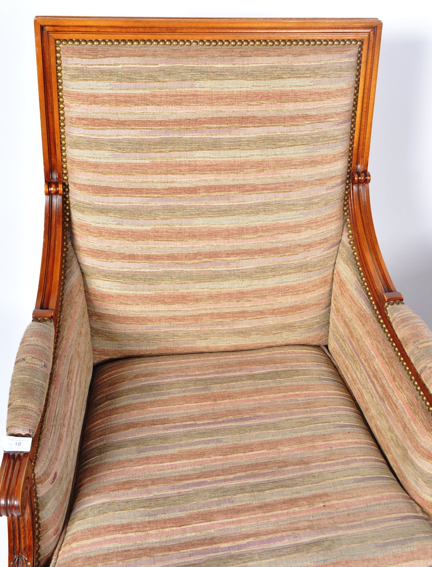 PAIR OF 19TH CENTURY MAHOGANY LIBRARY CHAIRS - Image 3 of 8