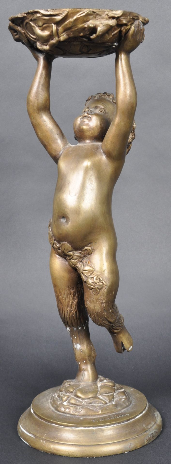 FRENCH BRONZE FIGURINE OF A CHILD SATYR