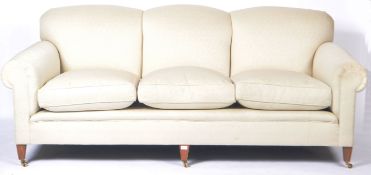 HOWARD & SONS OF LONDON THREE SEAT SOFA SETTEE