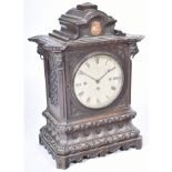 LARGE 19TH CENTURY GOTHIC REVIVAL 8 BELL FUSEE CLOCK
