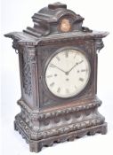 LARGE 19TH CENTURY GOTHIC REVIVAL 8 BELL FUSEE CLOCK