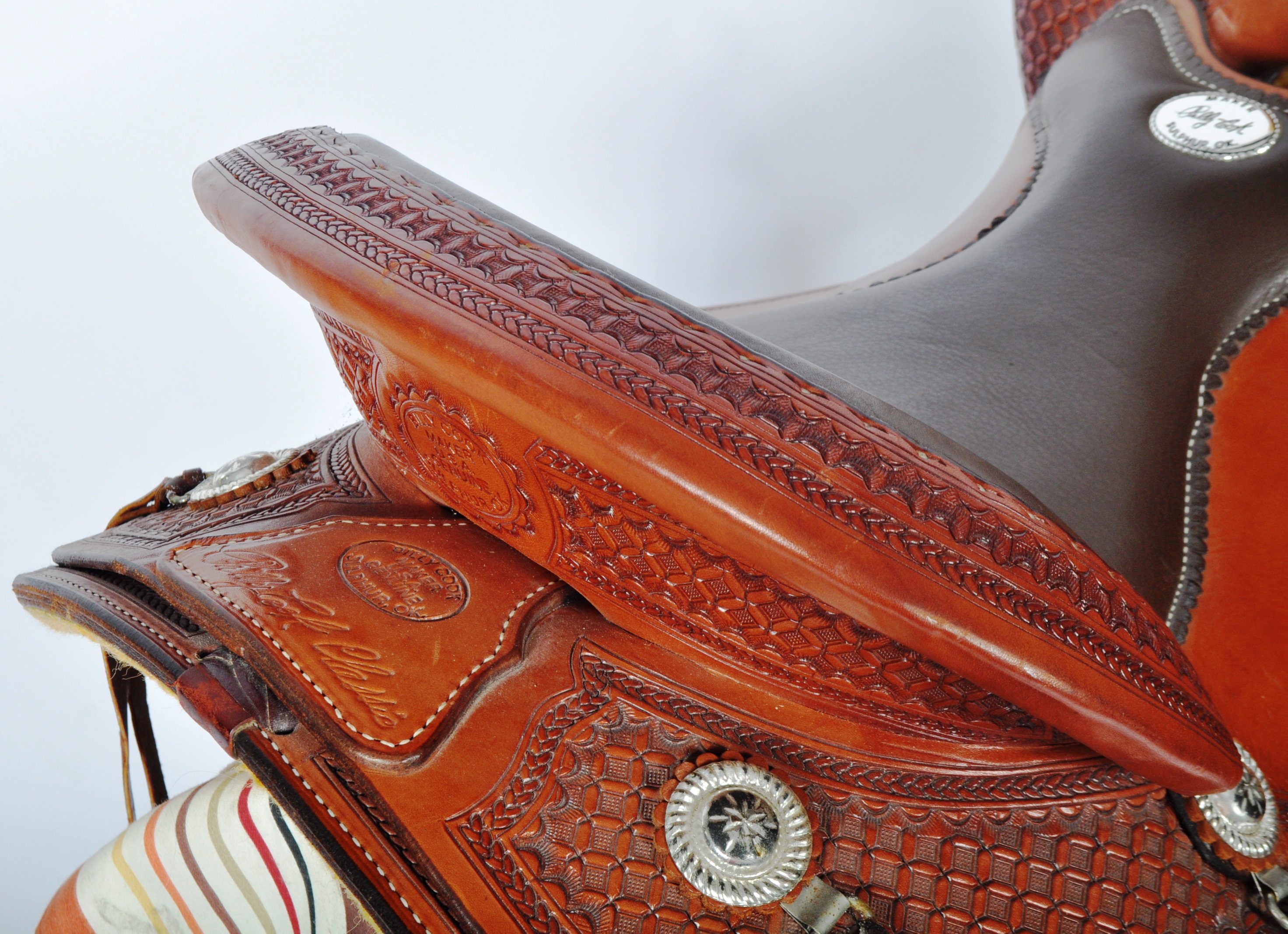 BILLY COOK HIGH QUALITY LEATHER SADDLE - Image 4 of 11