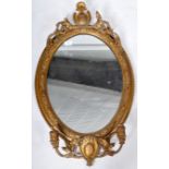 19TH CENTURY GESSO GIRANDOLE WALL MIRROR