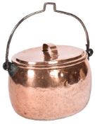 LARGE 18TH CENTURY GEORGE III COPPER CAULDRON