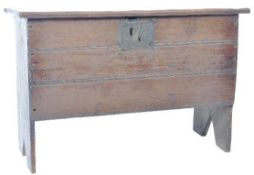 17TH CENTURY OAK COFFER BOX WITH RING HINGES