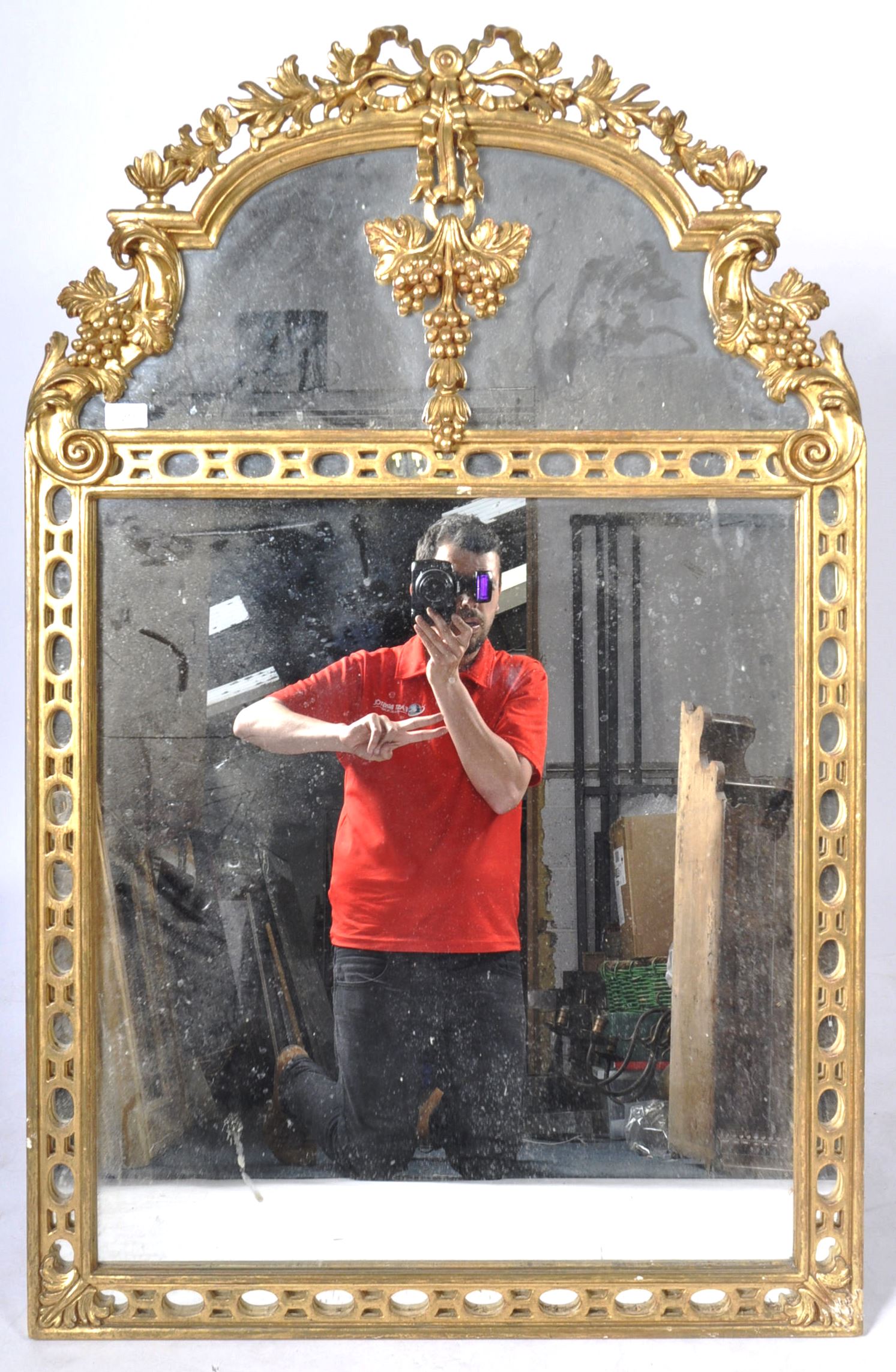 20TH CENTURY GILT PIER / OVERMANTEL MIRROR - Image 9 of 9