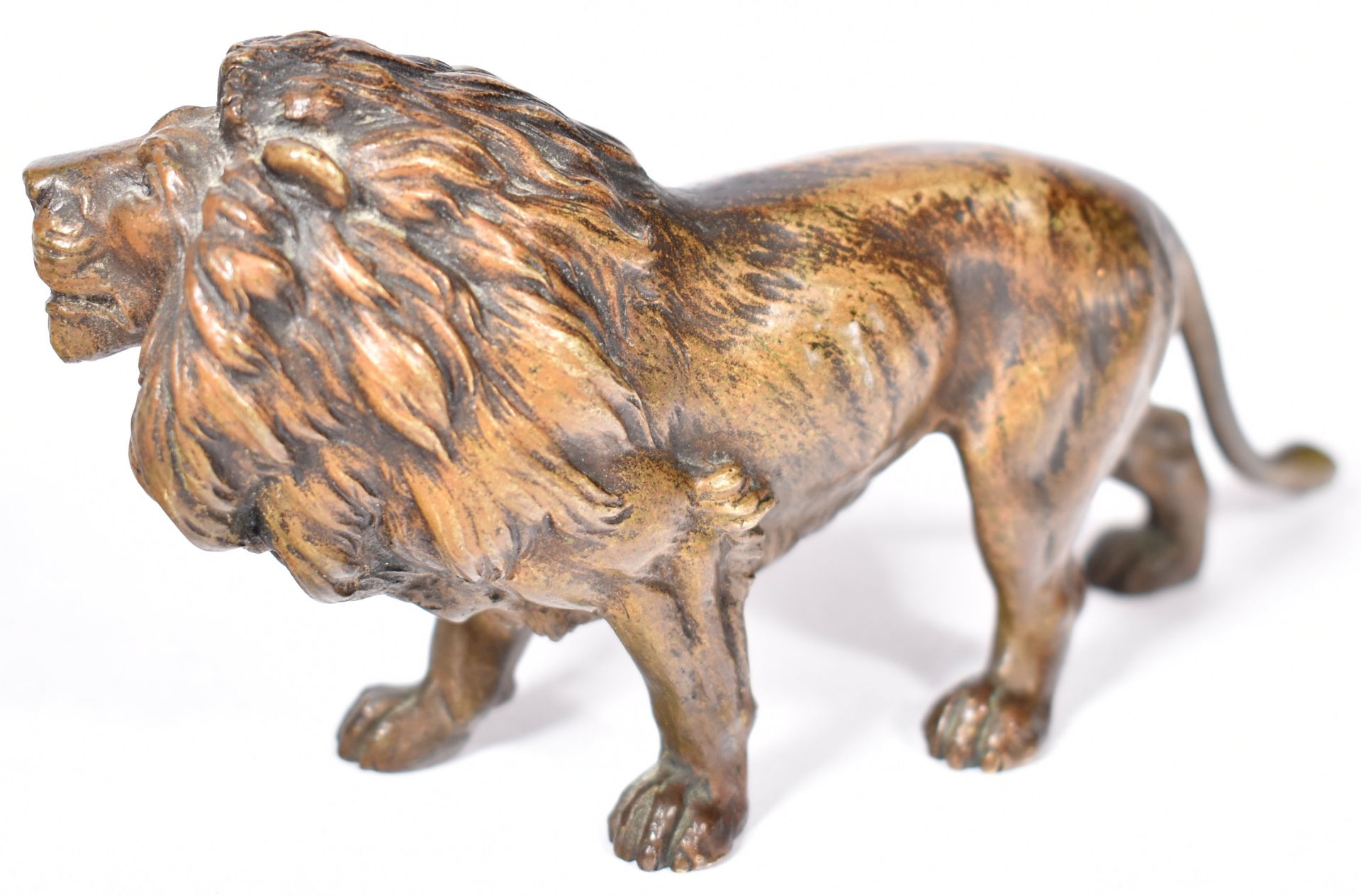 19TH CENTURY AUSTRIAN COLD PAINTED BRONZE LION - Image 2 of 5