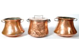COLLECTION OF 18TH CENTURY COPPER COOKING PANS