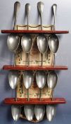 19TH CENTURY DUTCH FOLK ART SPOON RACK WITH SPOONS