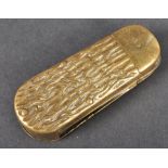 19TH CENTURY NOVELTY BRASS PEN KNIFE VESTA CASE