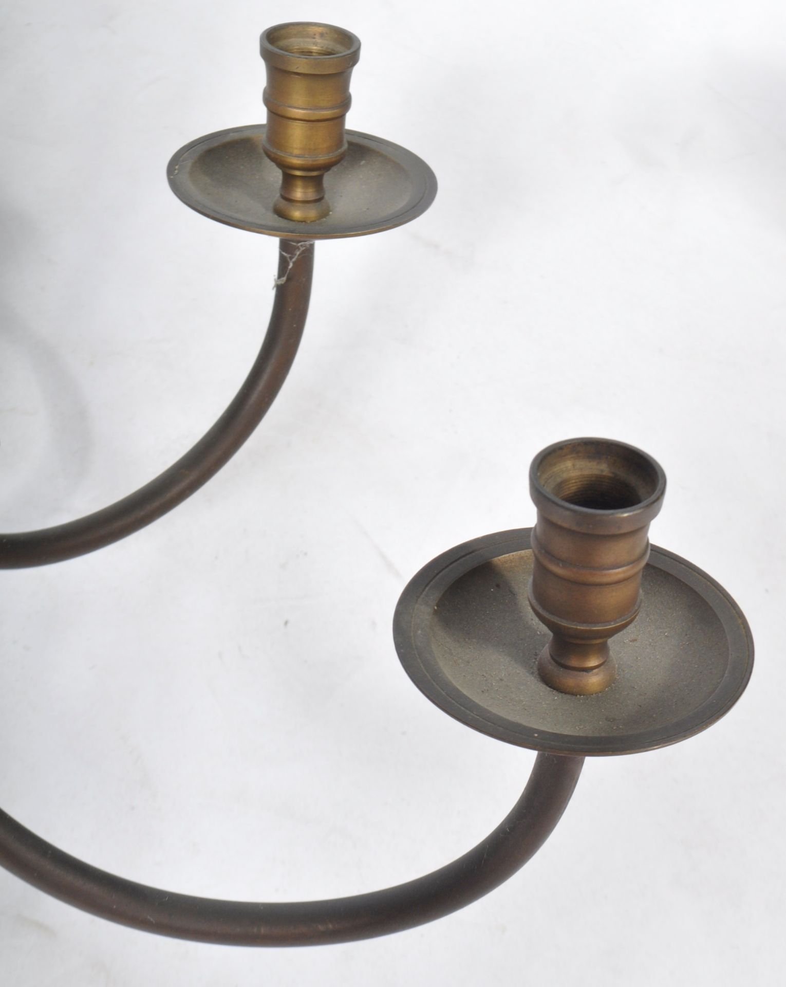 EARLY 20TH CENTURY DUTCH BRASS CEILING LAMP - Image 4 of 6