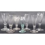 COLLECTION OF SEVEN EARLY 19TH CENTURY DWARF ALE GLASSES