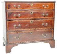 18TH CENTURY GEORGE III CROSSBANDED BACHELORS CHEST