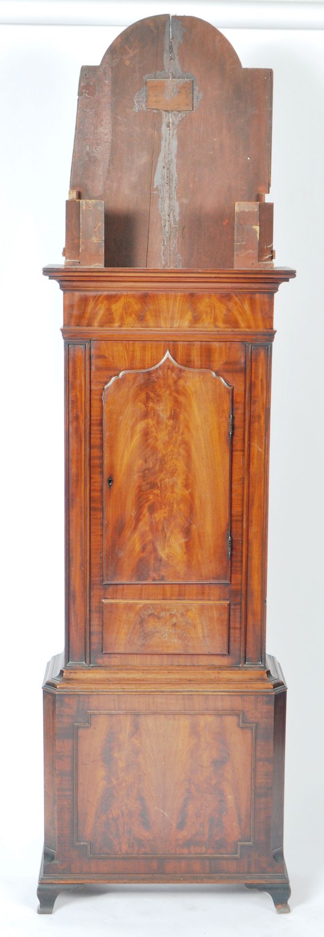 19TH CENTURY MAHOGANY MOONPHASE LONGCASE CLOCK - Image 9 of 11