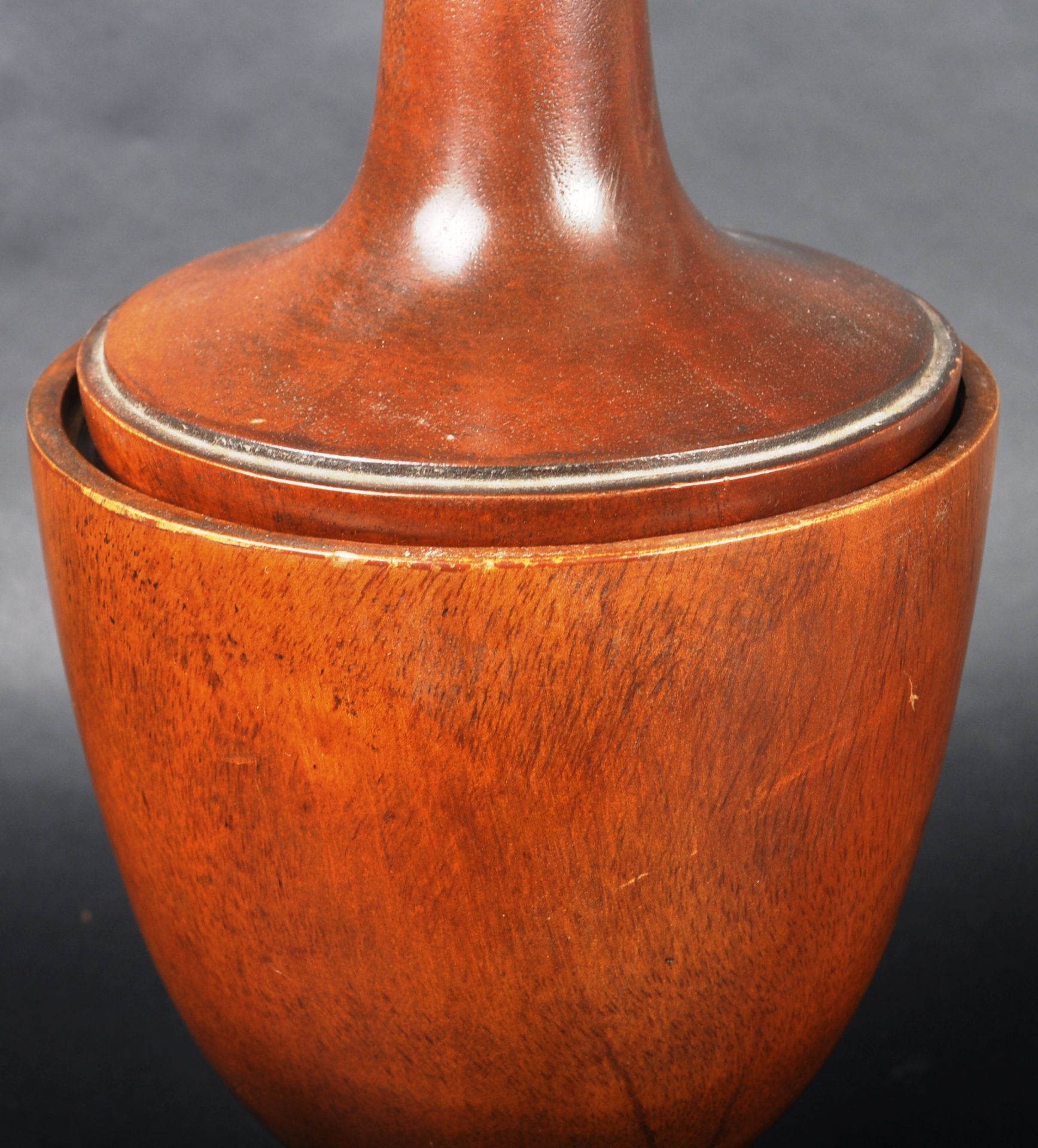 19TH CENTURY TURNED TREEN TOBACCO POT - Image 3 of 7