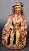 15TH CENTURY MEDIEVAL CARVED CHRIST ON THE COLD STONE FIGURINE